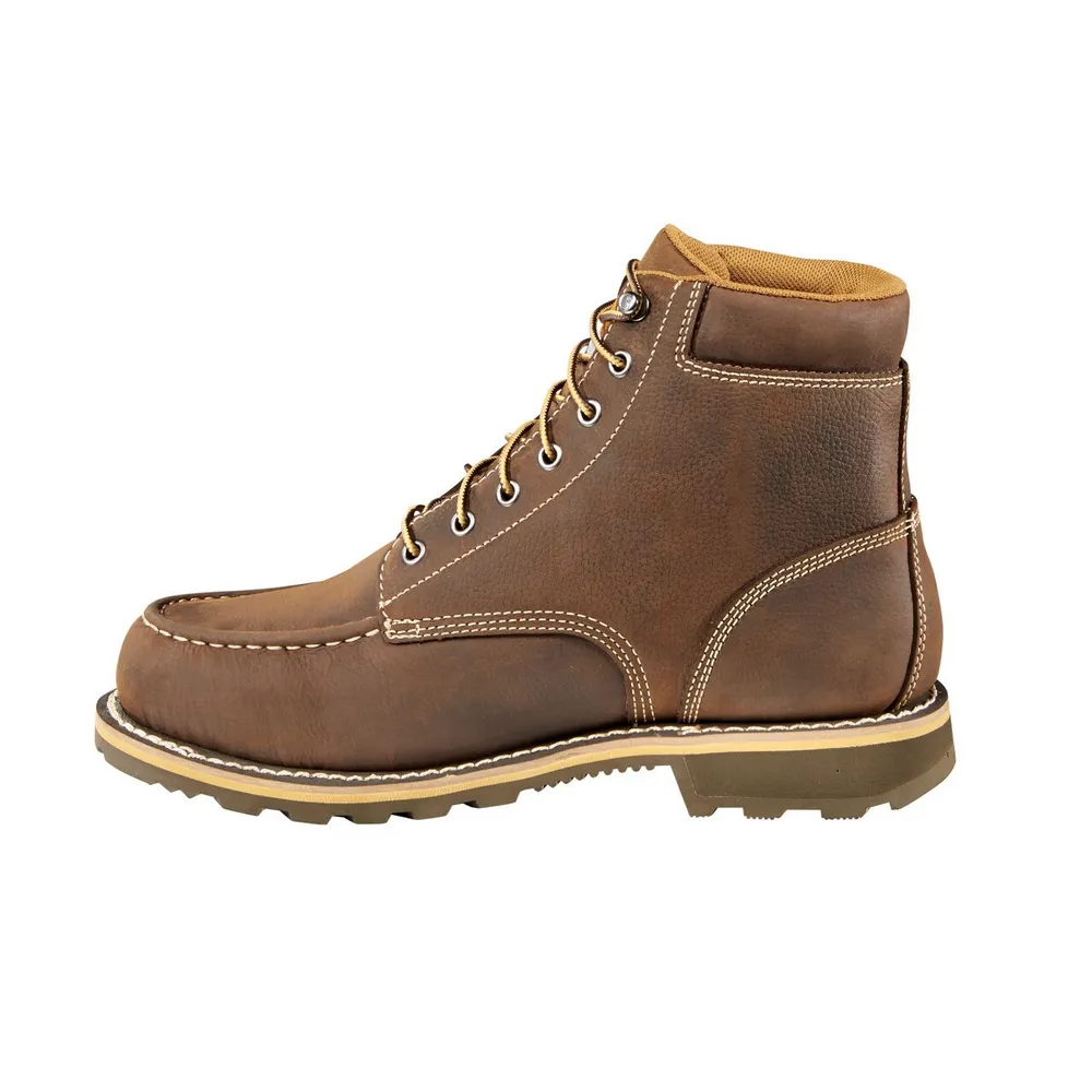 6-INCH MOC TOE LUG WORK BOOT - DKBRN-Dark Bison Oil Tanned | Carhartt CMW6197