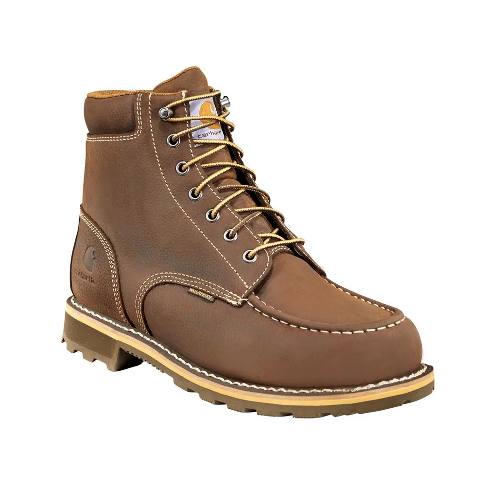 6-INCH MOC TOE LUG WORK BOOT - DKBRN-Dark Bison Oil Tanned | Carhartt CMW6197