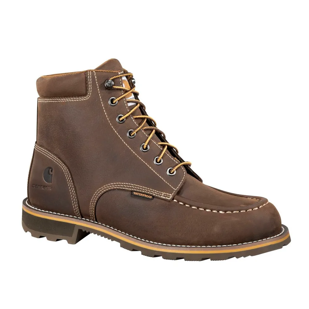 6-INCH MOC TOE LUG WORK BOOT - DKBRN-Dark Bison Oil Tanned | Carhartt CMW6197