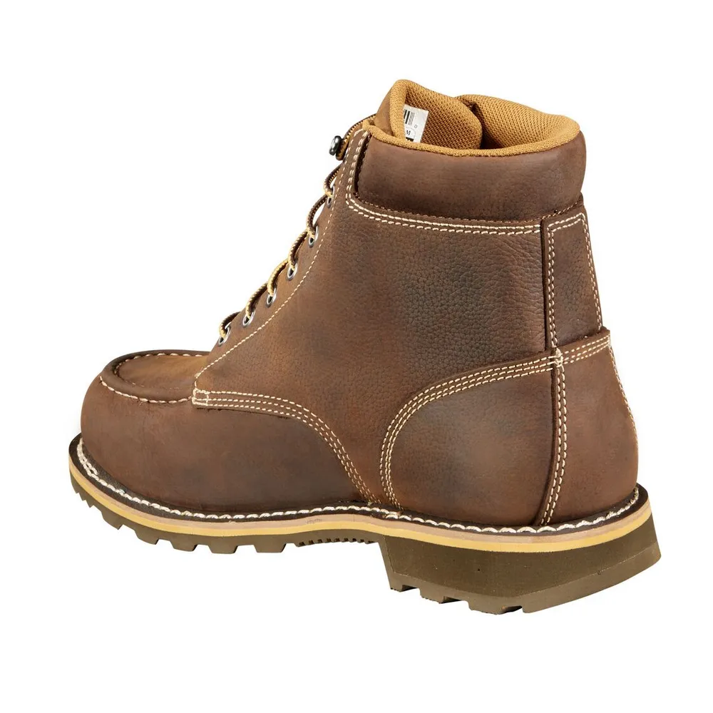 6-INCH MOC TOE LUG WORK BOOT - DKBRN-Dark Bison Oil Tanned | Carhartt CMW6197