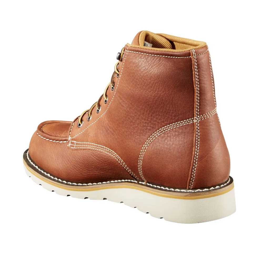 6-INCH MOC TOE WEDGE WORK BOOT - TAN-Soft Tan Full Grain Leather | Carhartt CMW6175
