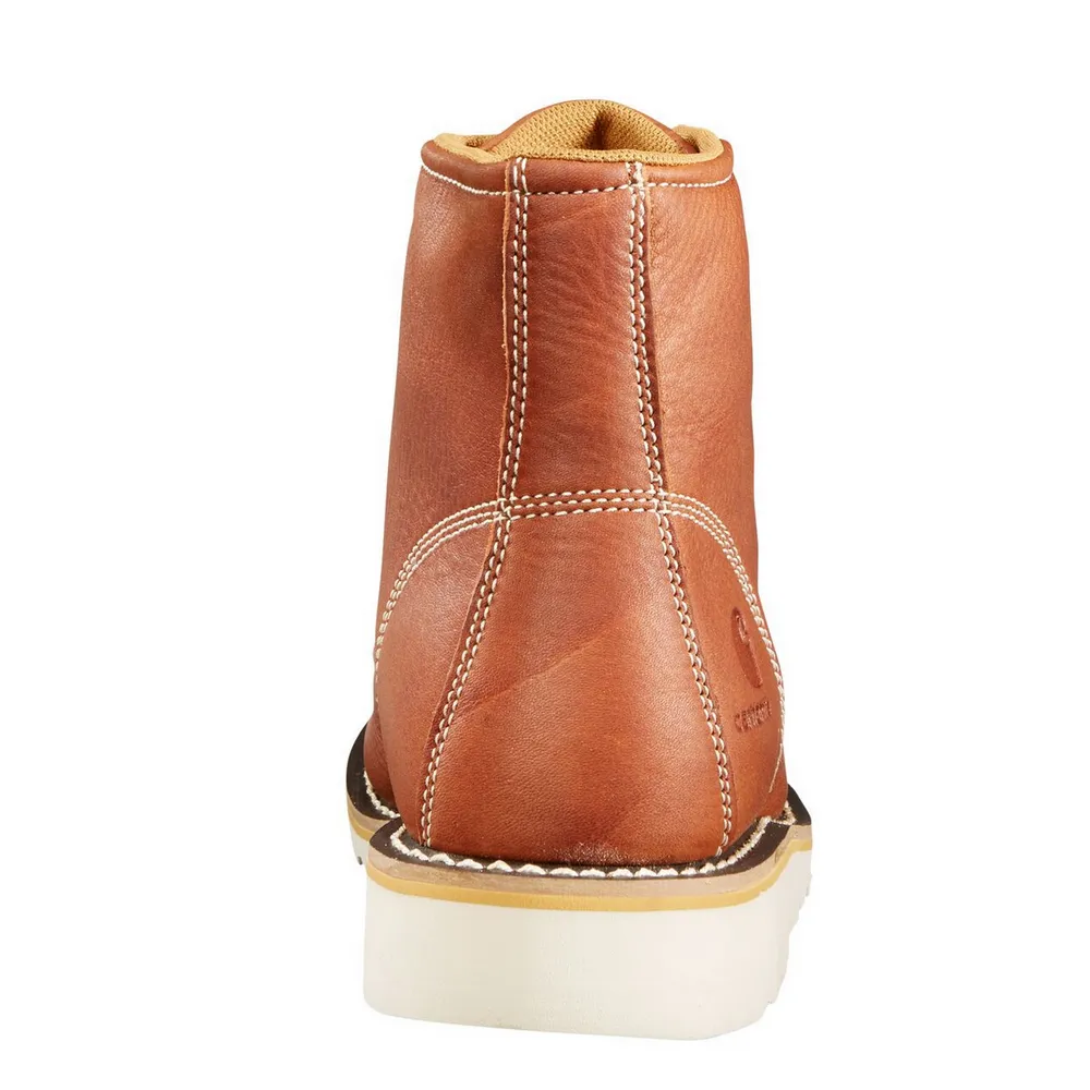 6-INCH MOC TOE WEDGE WORK BOOT - TAN-Soft Tan Full Grain Leather | Carhartt CMW6175