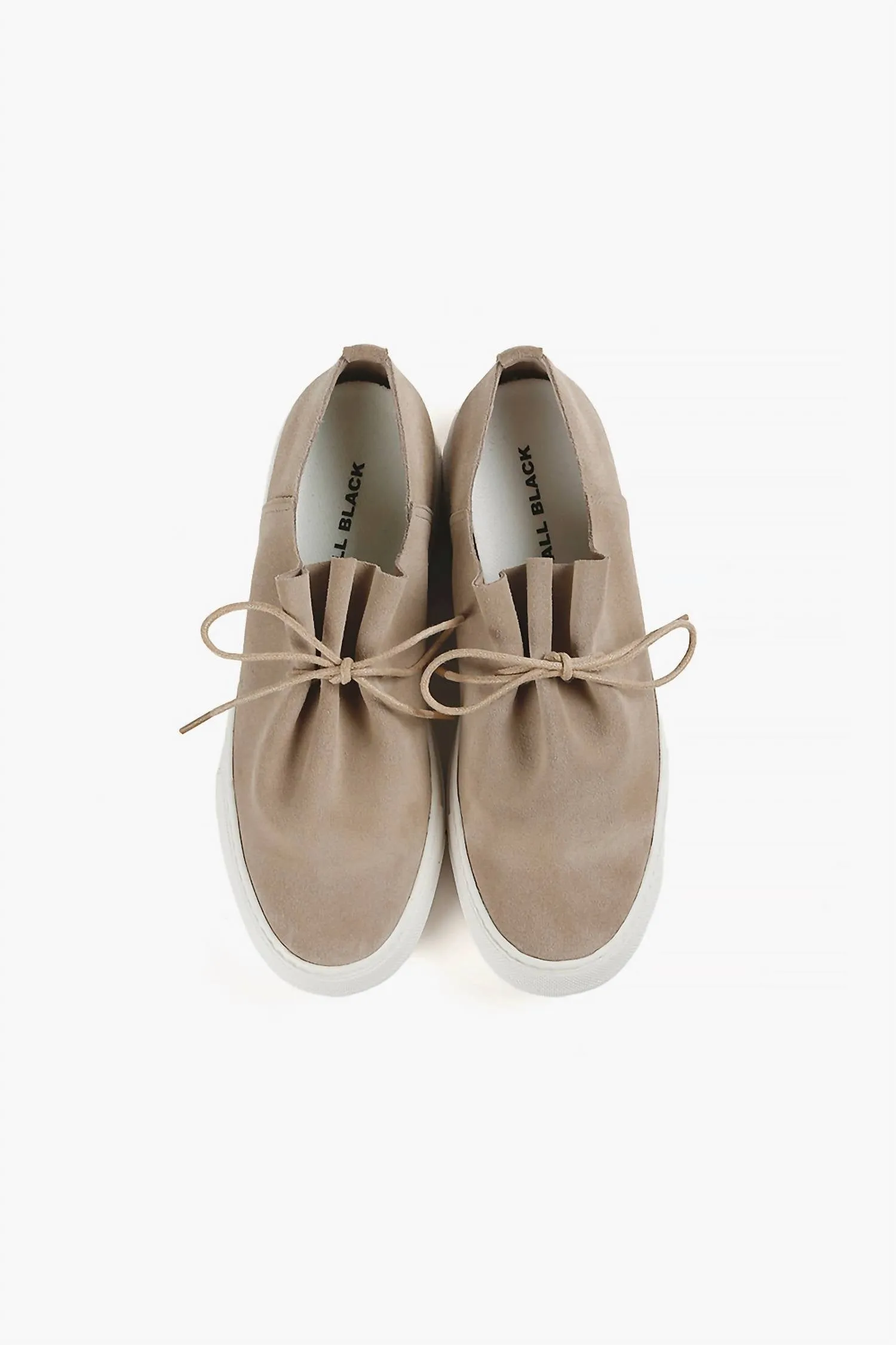 All Black - Women's Gathered Sneakers
