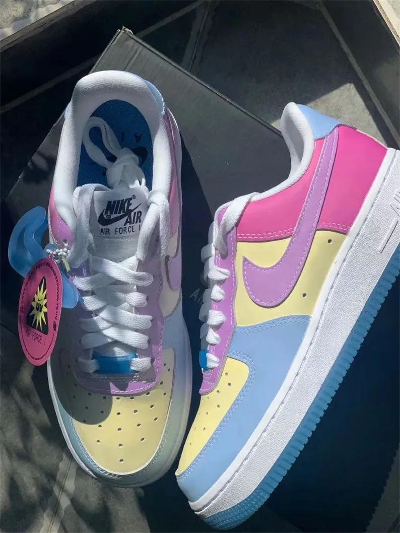 Color Stitching Rainbow Custom Air Force 1