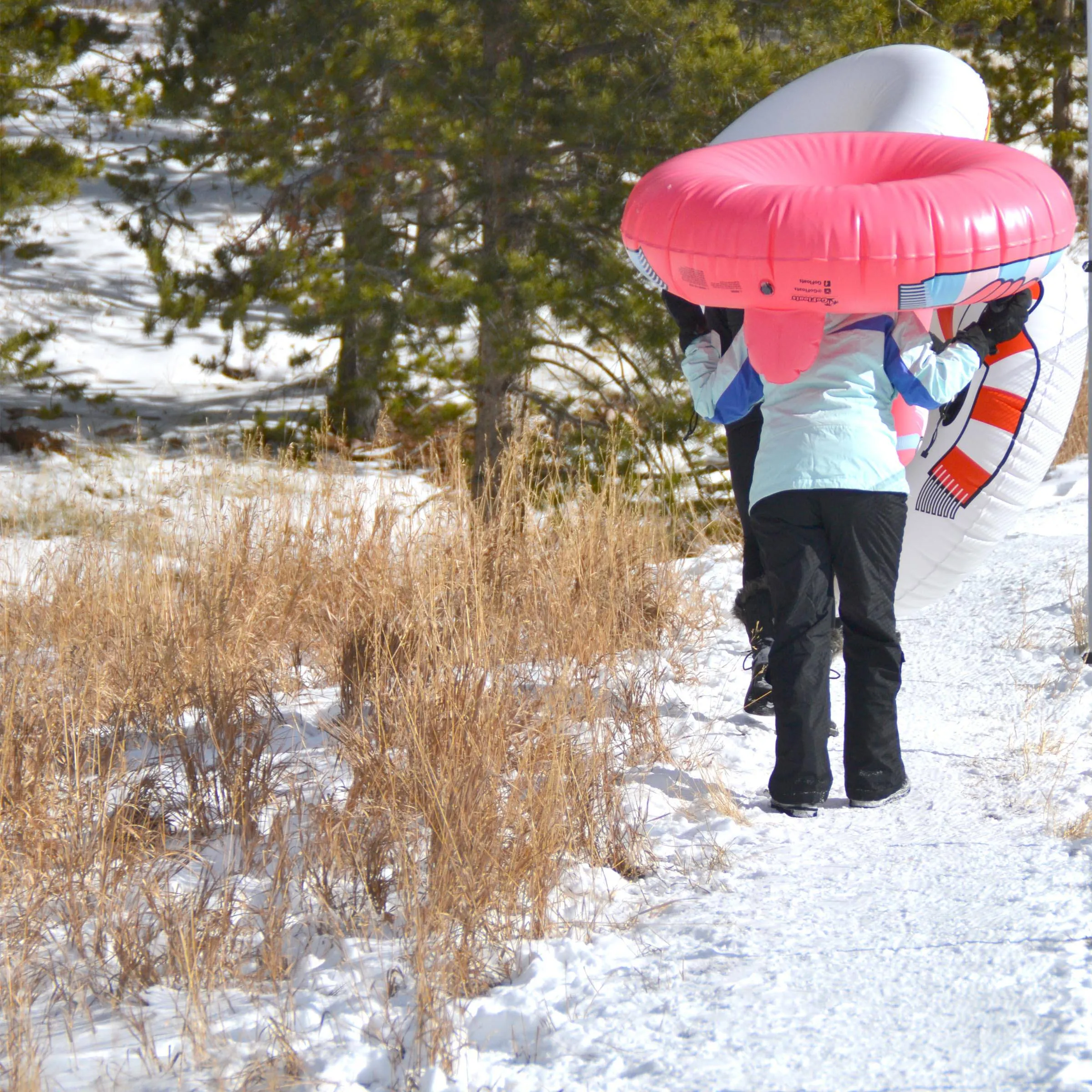 GoFloats Winter Snow Tube - Flying Flamingo