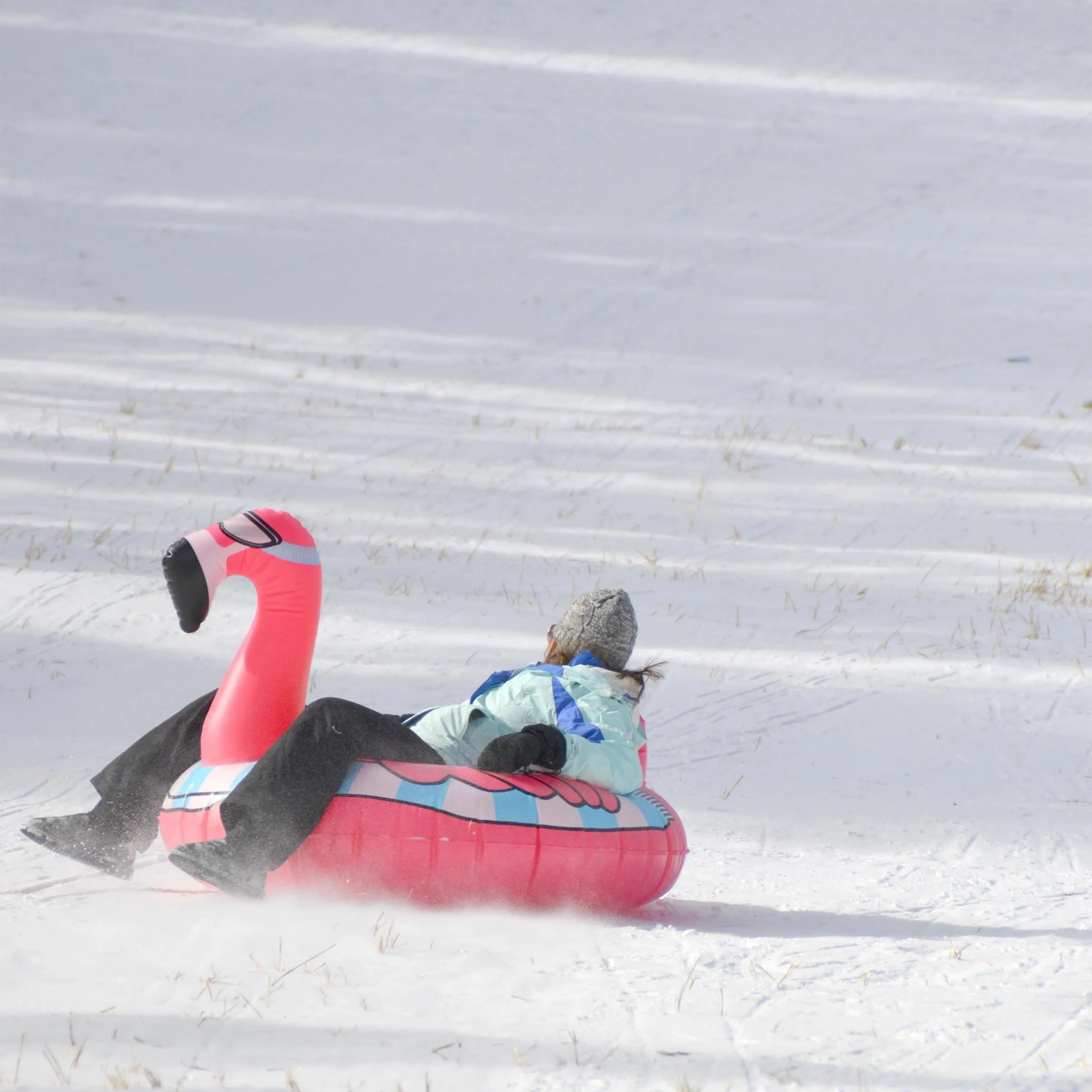 GoFloats Winter Snow Tube - Flying Flamingo