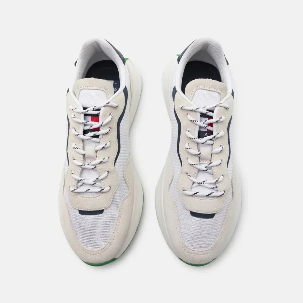 Tommy Hilfiger Jeans Runner Outsole Sneakers Men EM0EM01176-WHTGRN