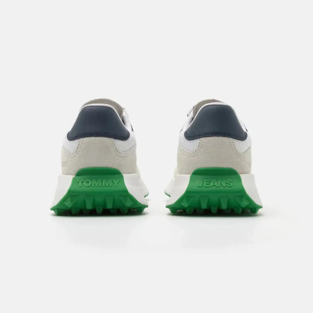 Tommy Hilfiger Jeans Runner Outsole Sneakers Men EM0EM01176-WHTGRN