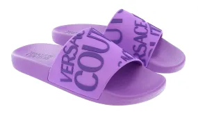 Versace Jeans Couture Purple Signature Embossed Pool Slide-