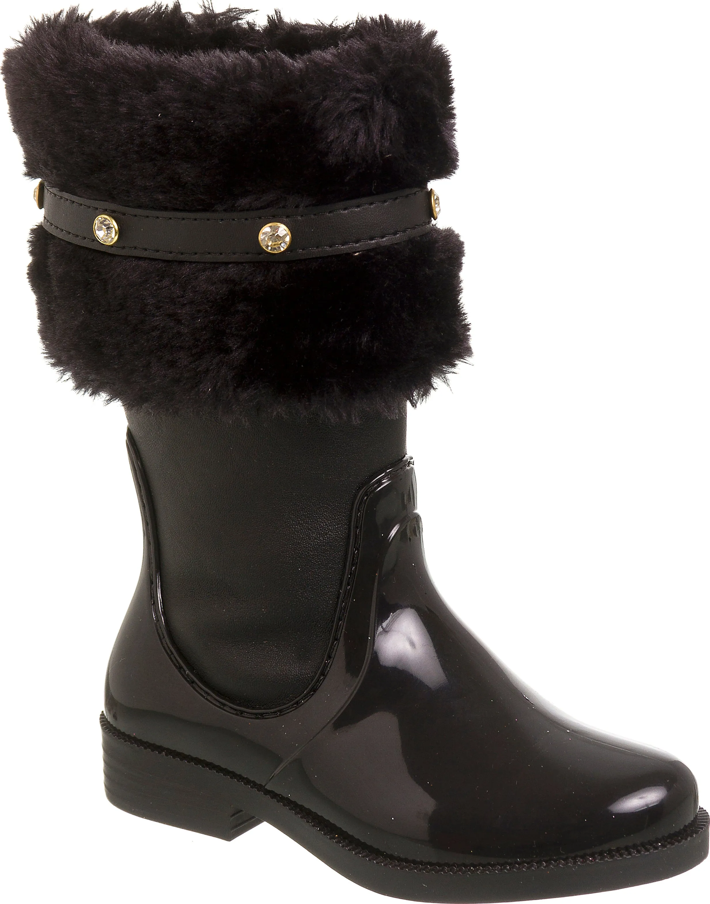 World Colors Lolita Boot Black Fur Cuff - 061.006.0992